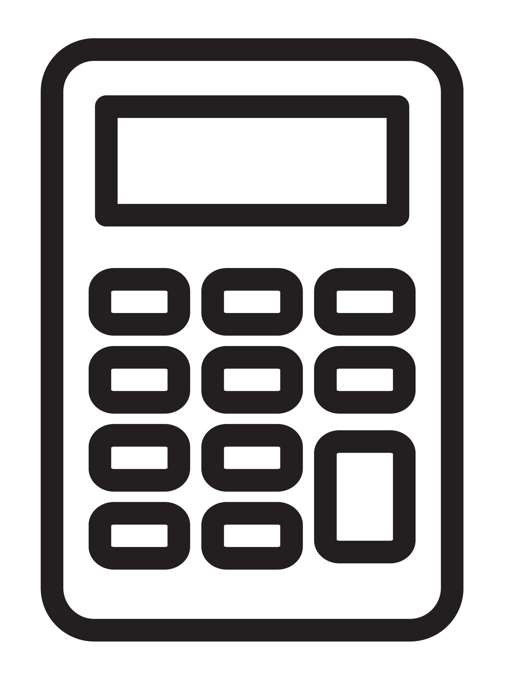 An icon of a calculator.