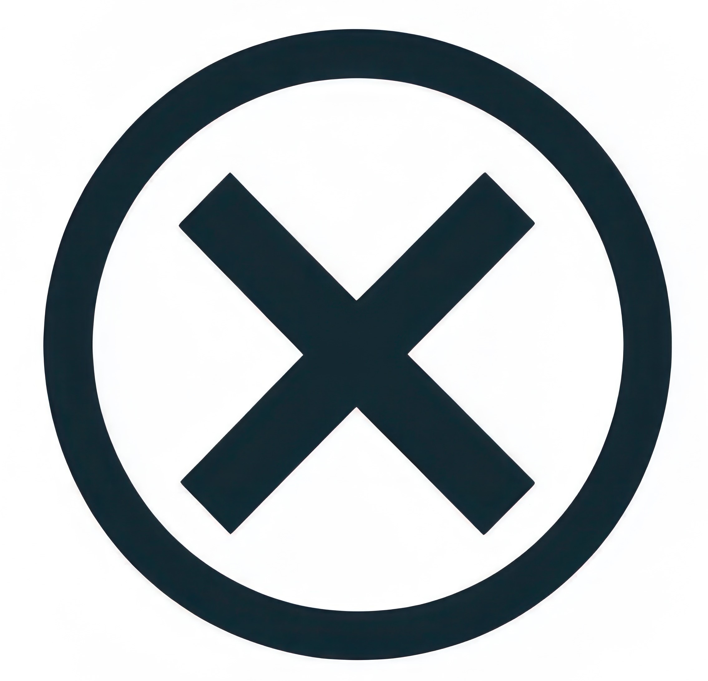 An X button icon.